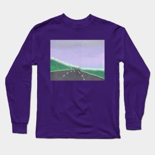 snowy road Long Sleeve T-Shirt